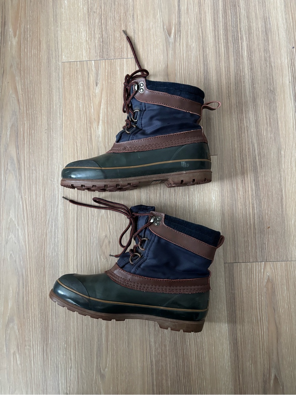 VTG Northwest Territory Duck Boots Thermolite Insulated Green Blue Womens 9